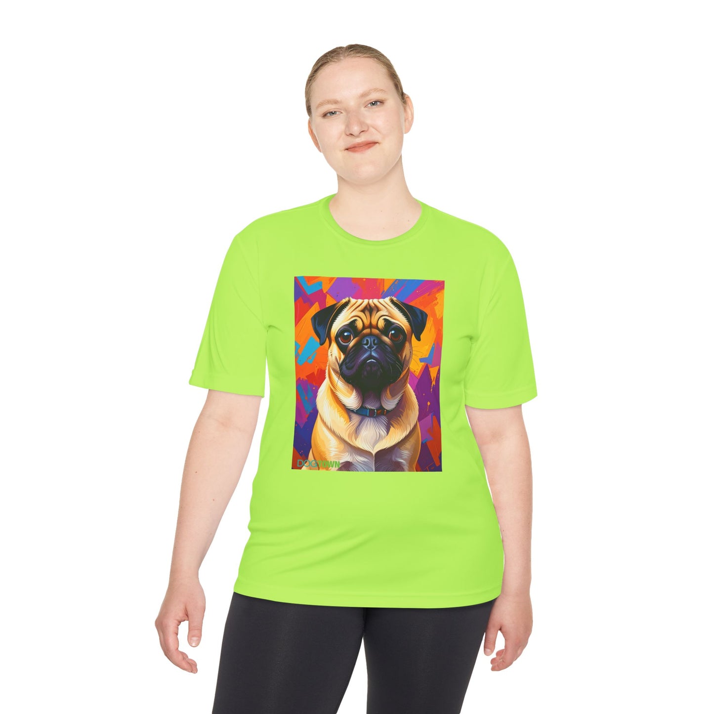 Pup Art Canvas Unisex Moisture Wicking Tee (Pug)