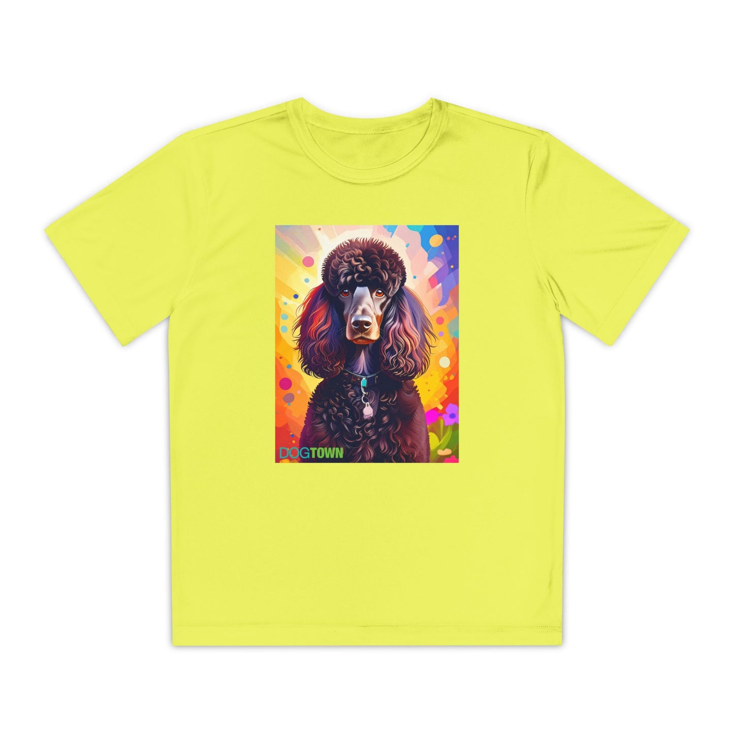 Pup Art Canvas - Kid's Sport Short Sleeve Tee (Standard Poodle)