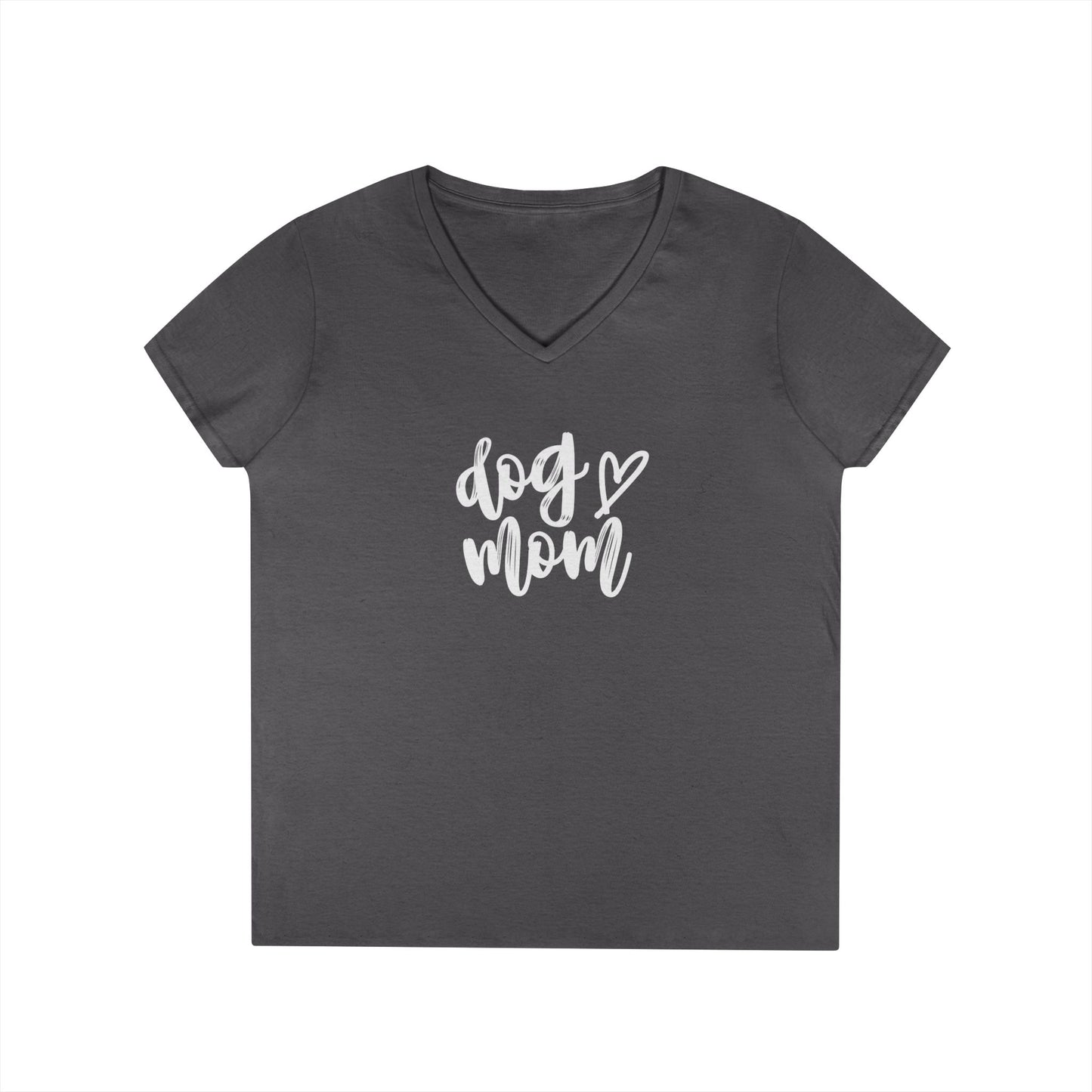Dog Mom V-Neck T-Shirt, Cute Pet Lover Gift, Dog Lover Tee, Canine Mom Shirt, Casual Dog Apparel