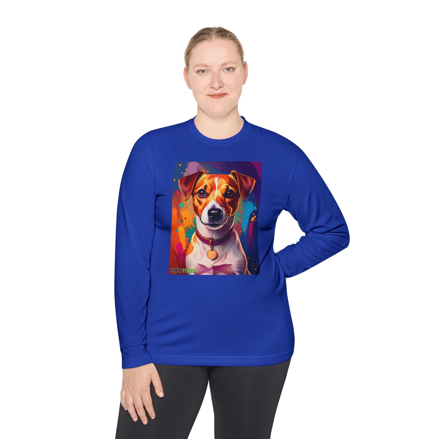 Pup Art Canvas Sport Long Sleeve Tee (Jack Russell Terrier)