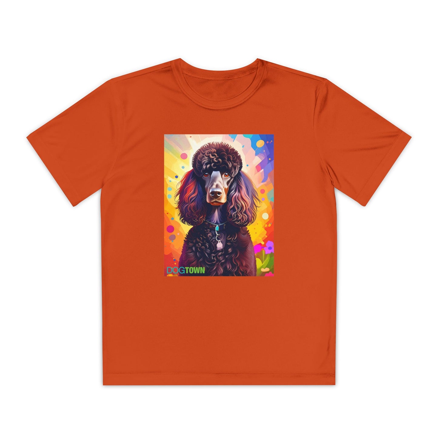 Pup Art Canvas - Kid's Sport Short Sleeve Tee (Standard Poodle)