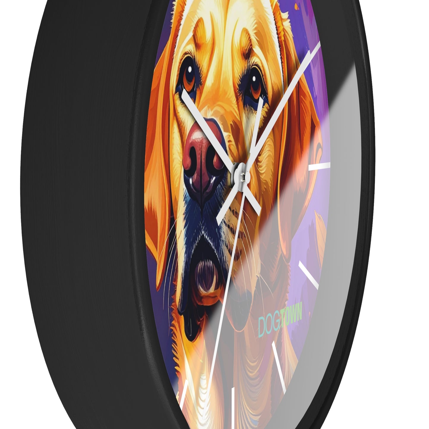 Dog Portrait Wall Clock, Colorful Pet Decor, Unique Gift for Dog Lovers, Home Office Wall Art, Labrador Retriever Clock