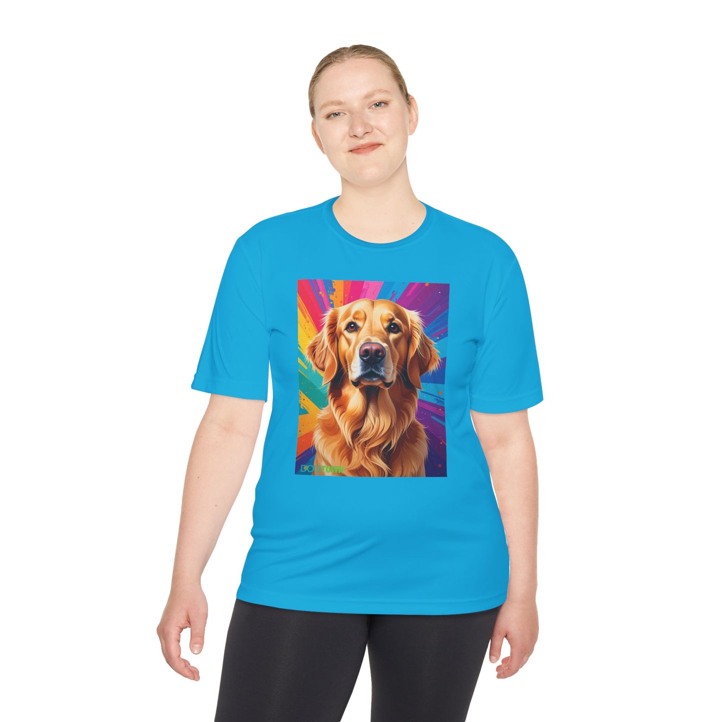 Pup Art Canvas Unisex Moisture Wicking Tee (Golden Retriever)