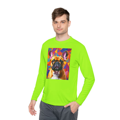Pup Art Canvas Sport Long Sleeve Tee (French Bulldog)