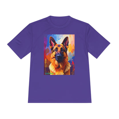 Pup Art Canvas Unisex Moisture Wicking Tee (German Shepherd)