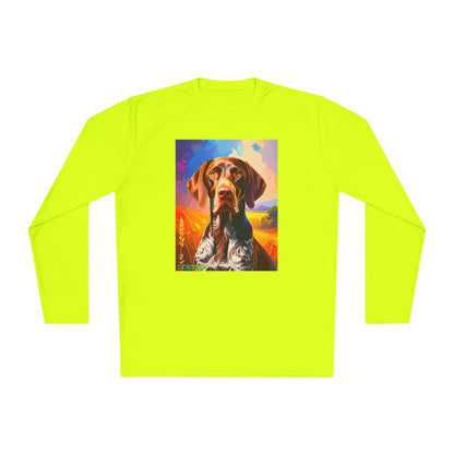 Pup Art Canvas Sport Long Sleeve Tee (German Shorthaired Pointer)