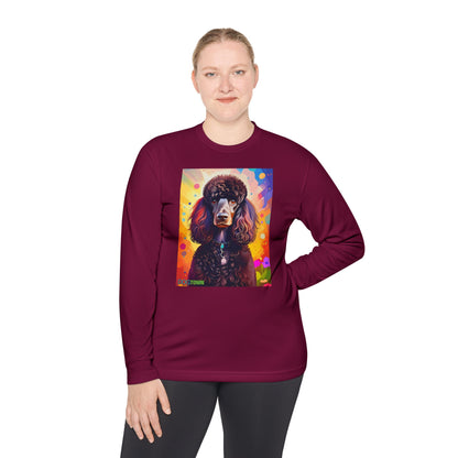 Pup Art Canvas Sport Long Sleeve Tee (Poodle Standard)