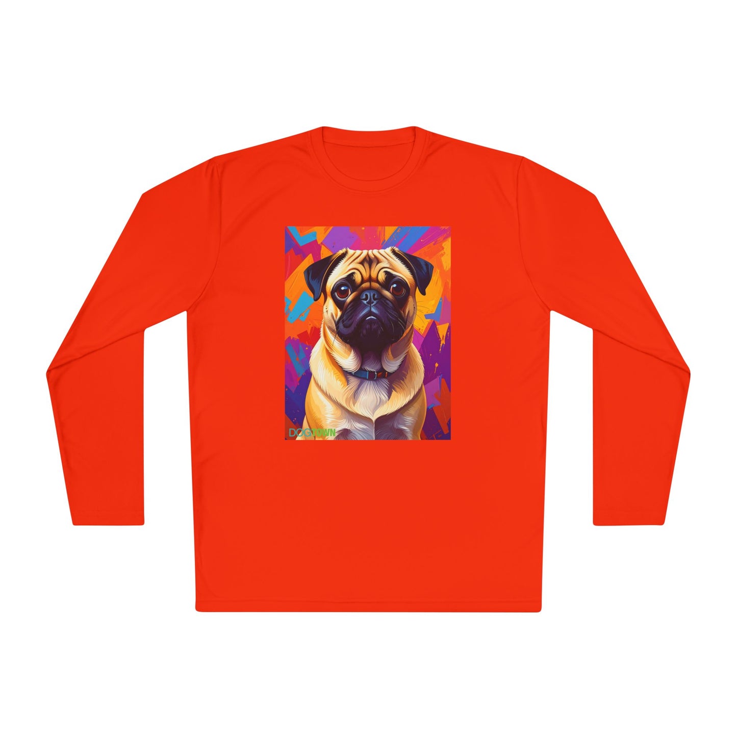 Pup Art Canvas Sport Long Sleeve Tee (Pug)