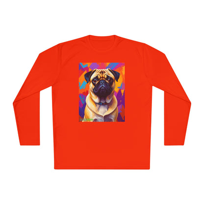 Pup Art Canvas Sport Long Sleeve Tee (Pug)