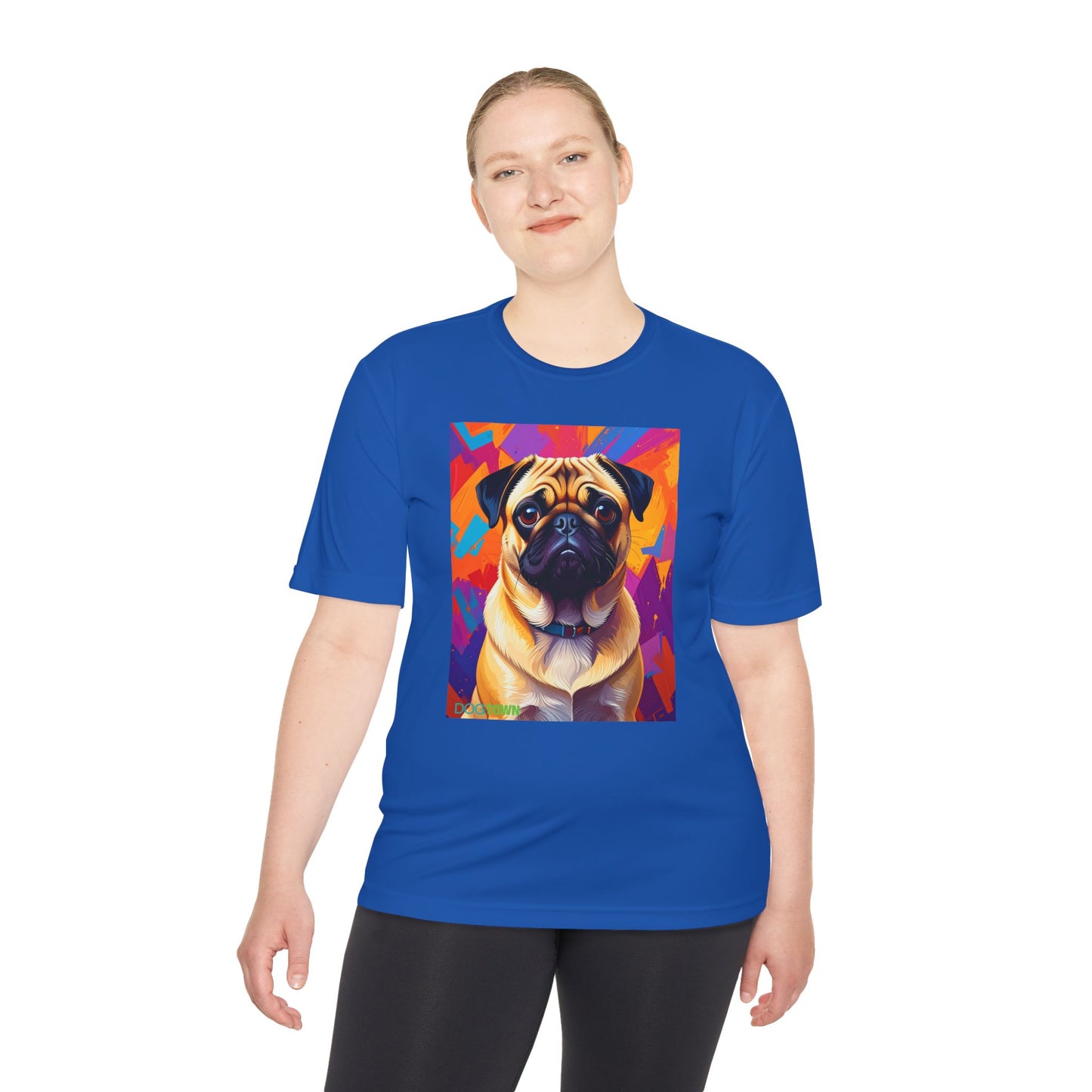 Pup Art Canvas Unisex Moisture Wicking Tee (Pug)