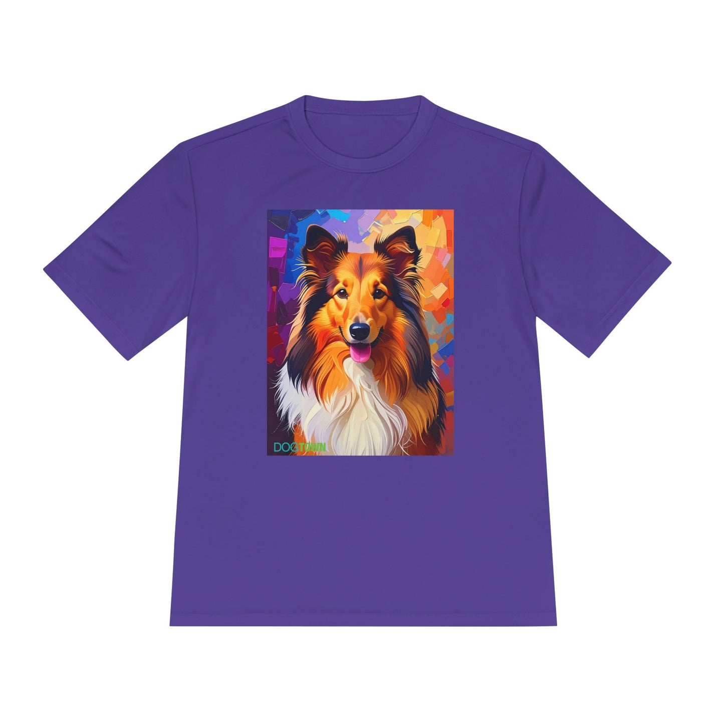 Pup Art Canvas Unisex Moisture Wicking Tee (Shetland Sheepdog (Sheltie))