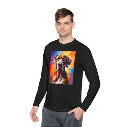 Pup Art Canvas Sport Long Sleeve Tee (Great Dane)