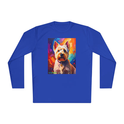 Pup Art Canvas Sport Long Sleeve Tee (West Highland White Terrier (Westie))