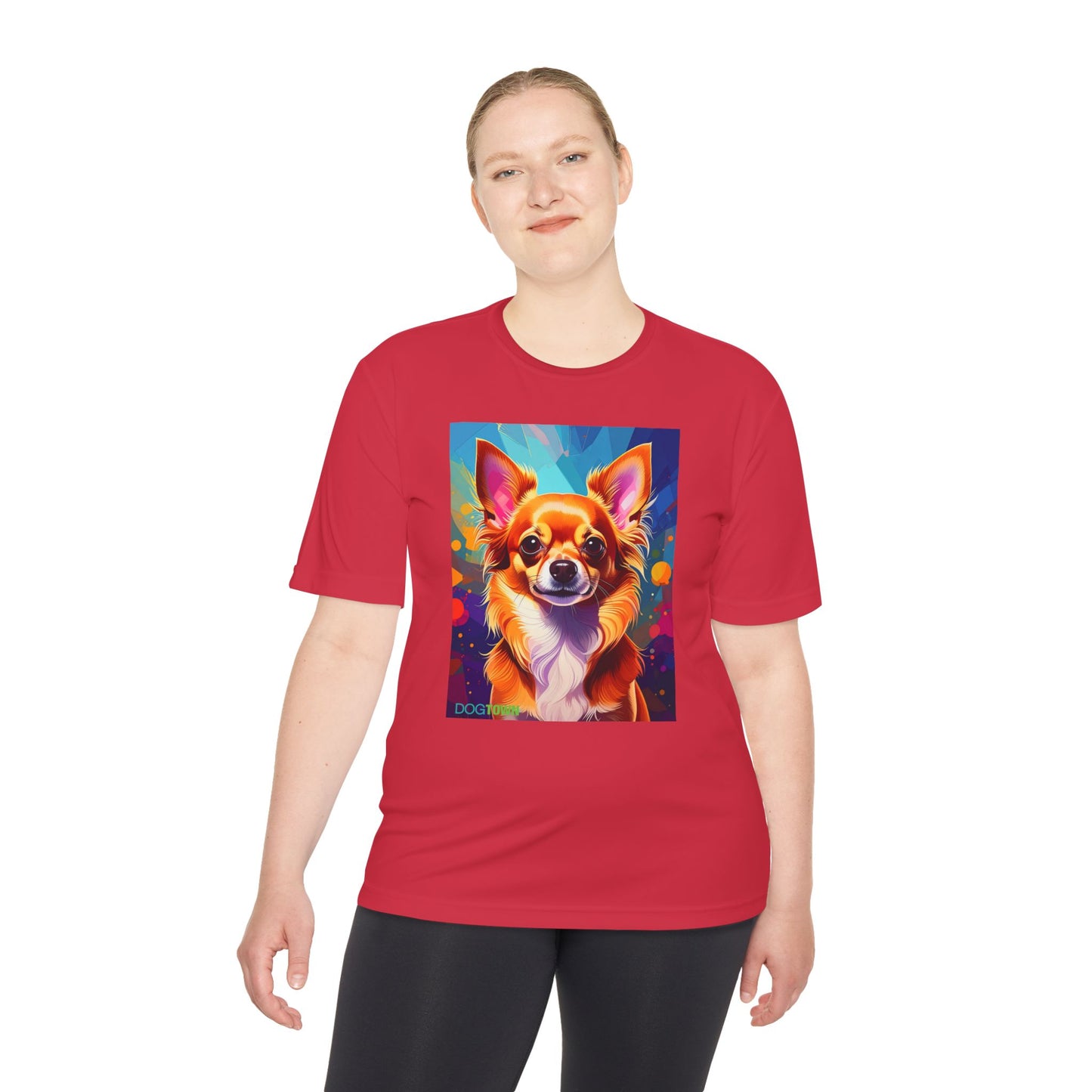 Pup Art Canvas Unisex Moisture Wicking Tee (Chihuahua)