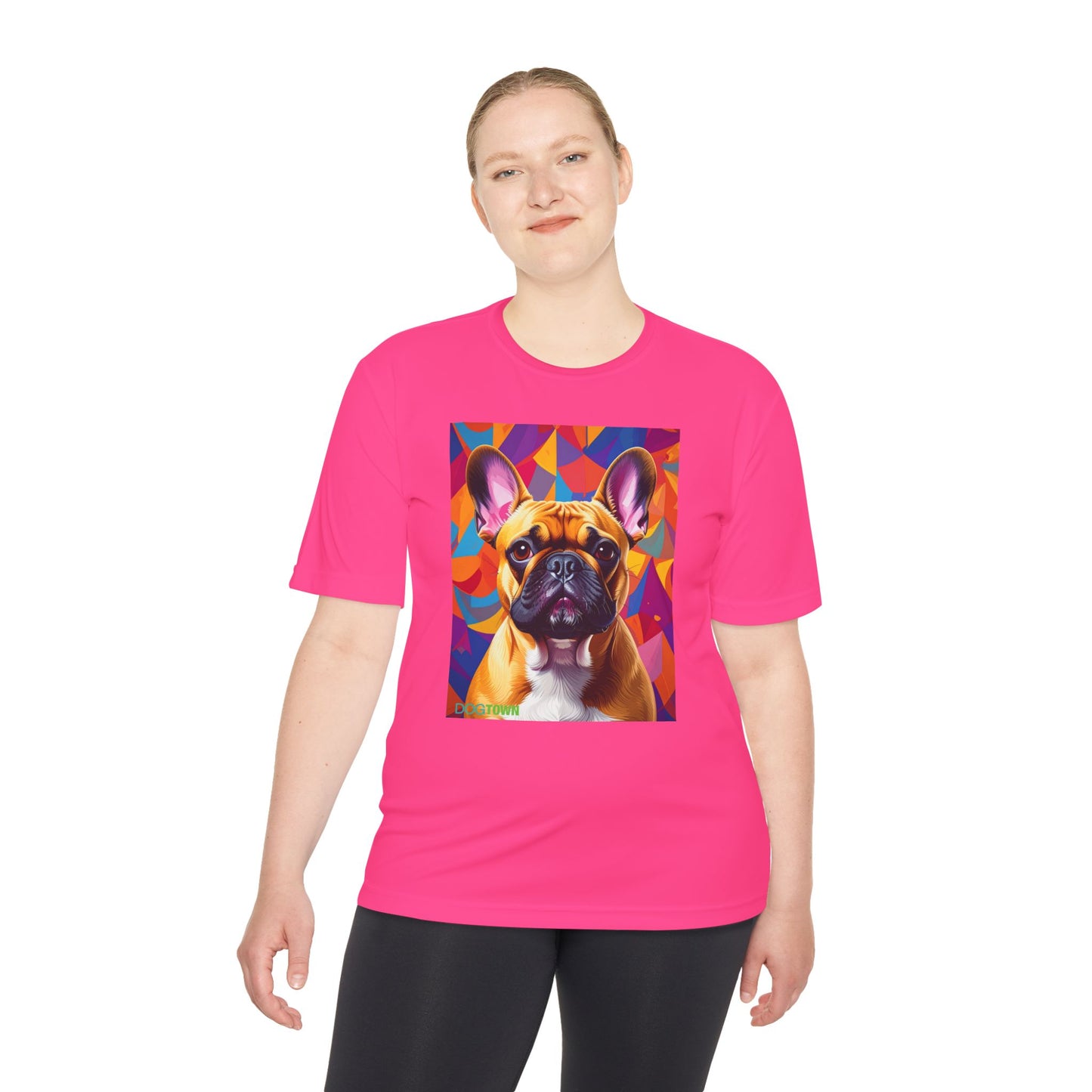 Pup Art Canvas Unisex Moisture Wicking Tee (French Bulldog)