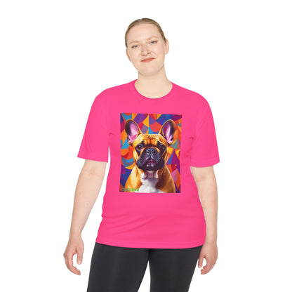 Pup Art Canvas Unisex Moisture Wicking Tee (French Bulldog)