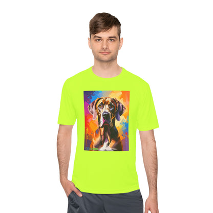 Pup Art Canvas Unisex Moisture Wicking Tee (Great Dane)