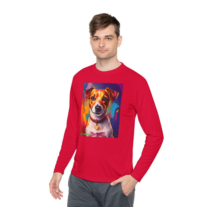 Pup Art Canvas Sport Long Sleeve Tee (Jack Russell Terrier)