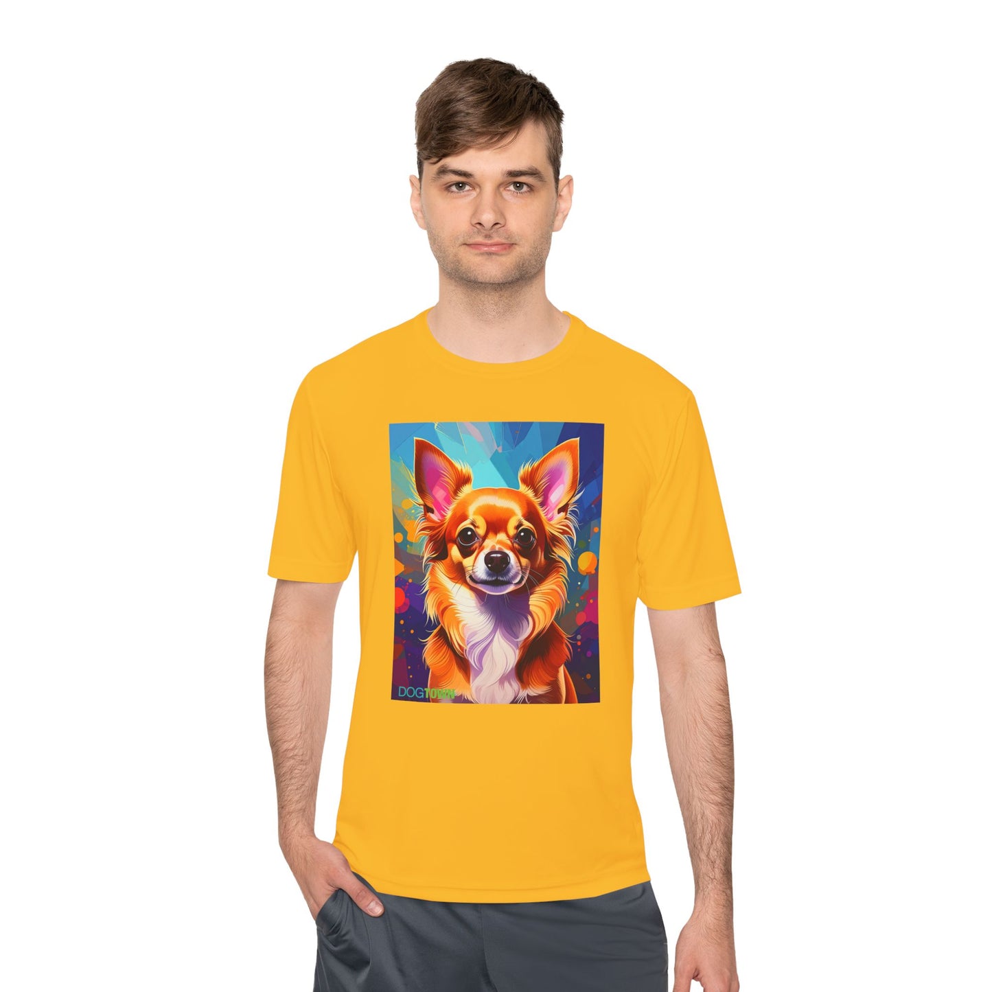 Pup Art Canvas Unisex Moisture Wicking Tee (Chihuahua)