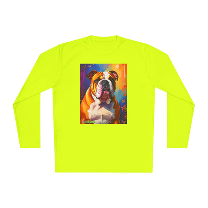 Pup Art Canvas Sport Long Sleeve Tee (English Bulldog)