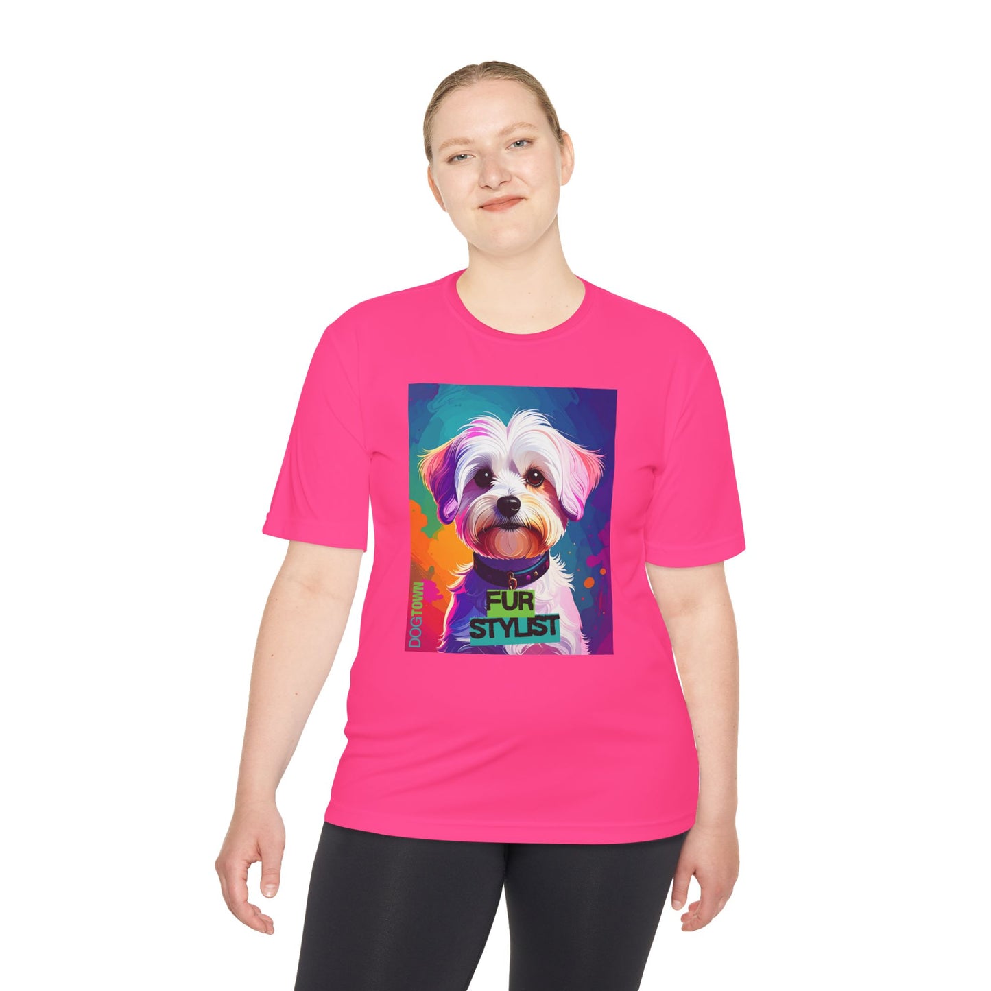 Dogtown Fur Stylist Groomer Shirt (Colorful with Havanese)