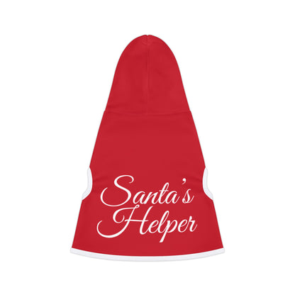 Holiday Pet Hoodie "Santa's Helper" Typography