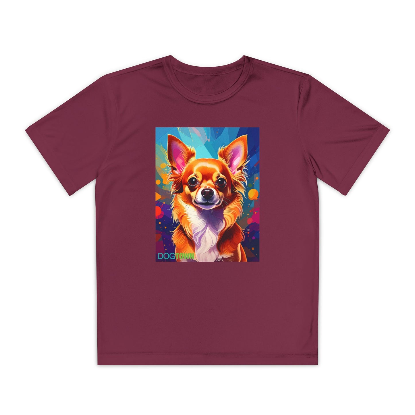 Pup Art Canvas - Kid's Sport Short Sleeve Tee (Chihuauha)