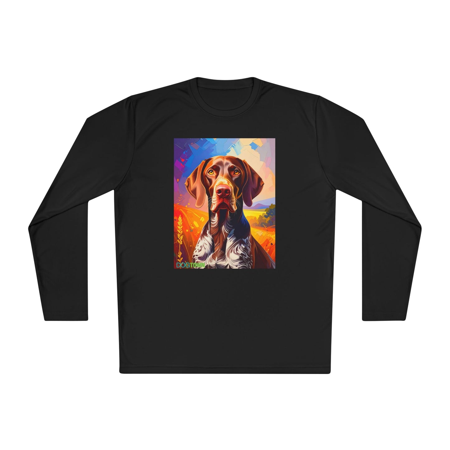 Pup Art Canvas Sport Long Sleeve Tee (German Shorthaired Pointer)