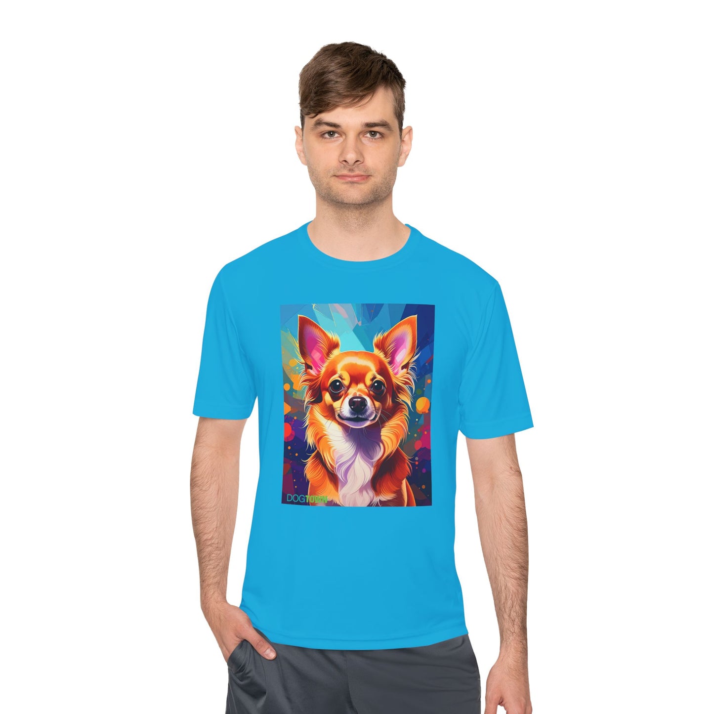 Pup Art Canvas Unisex Moisture Wicking Tee (Chihuahua)