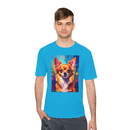 Pup Art Canvas Unisex Moisture Wicking Tee (Chihuahua)