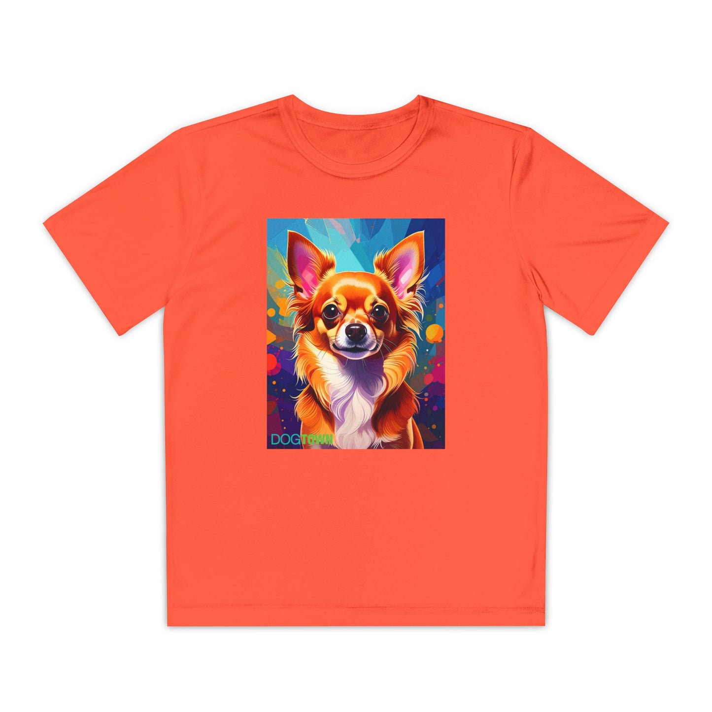 Pup Art Canvas - Kid's Sport Short Sleeve Tee (Chihuauha)