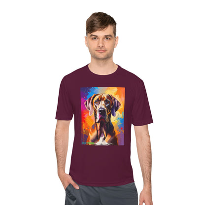 Pup Art Canvas Unisex Moisture Wicking Tee (Great Dane)