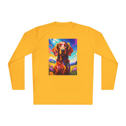 Pup Art Canvas Sport Long Sleeve Tee (Irish Setter)