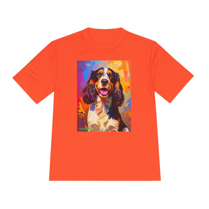 Pup Art Canvas Unisex Moisture Wicking Tee (English Springer Spaniel - 1)