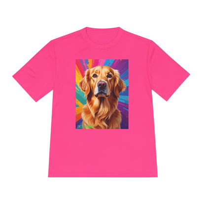 Pup Art Canvas Unisex Moisture Wicking Tee (Golden Retriever)