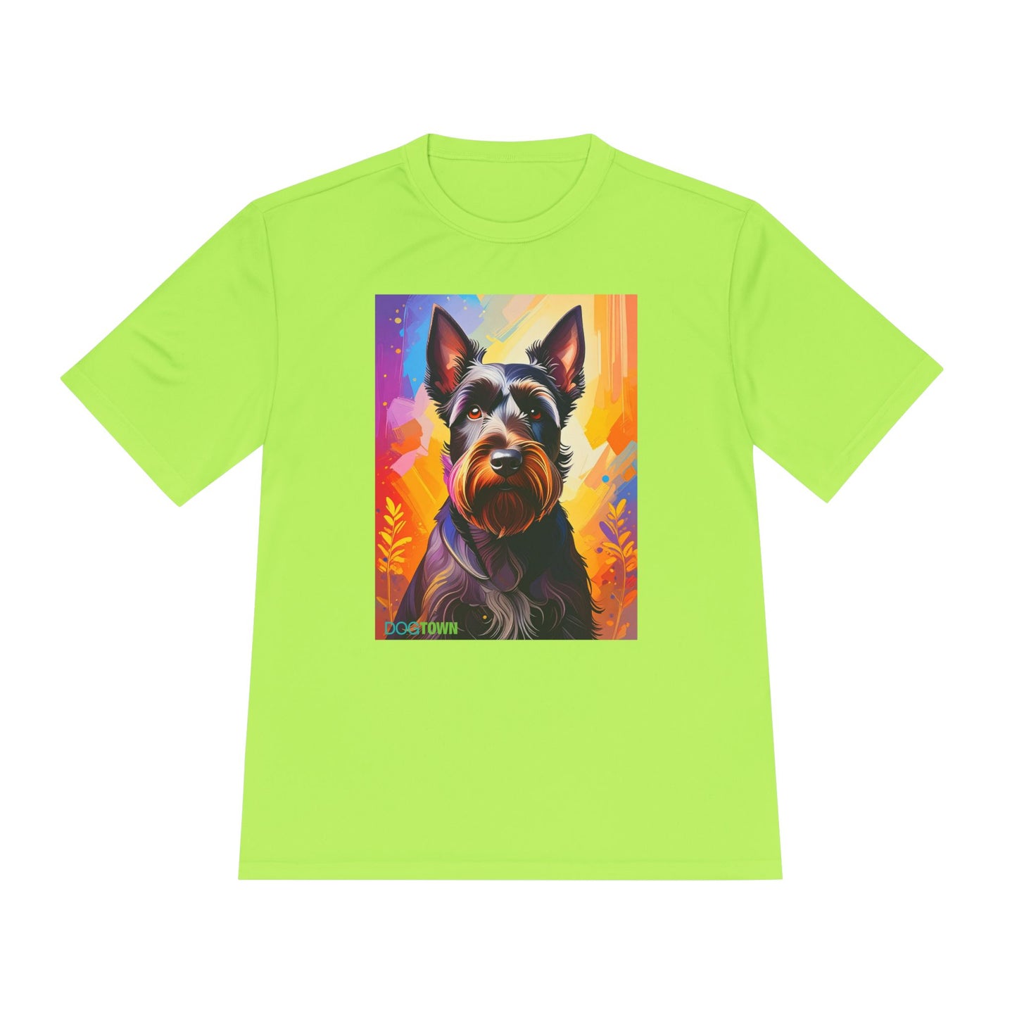 Pup Art Canvas Unisex Moisture Wicking Tee (Scottish Terrier)