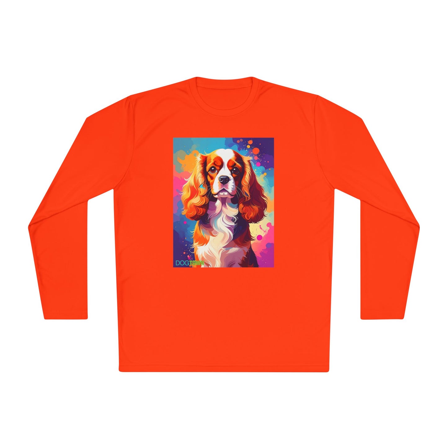 Pup Art Canvas Sport Long Sleeve Tee (Cavalier King Charles Spaniel)
