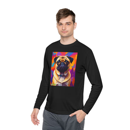 Pup Art Canvas Sport Long Sleeve Tee (Pug)
