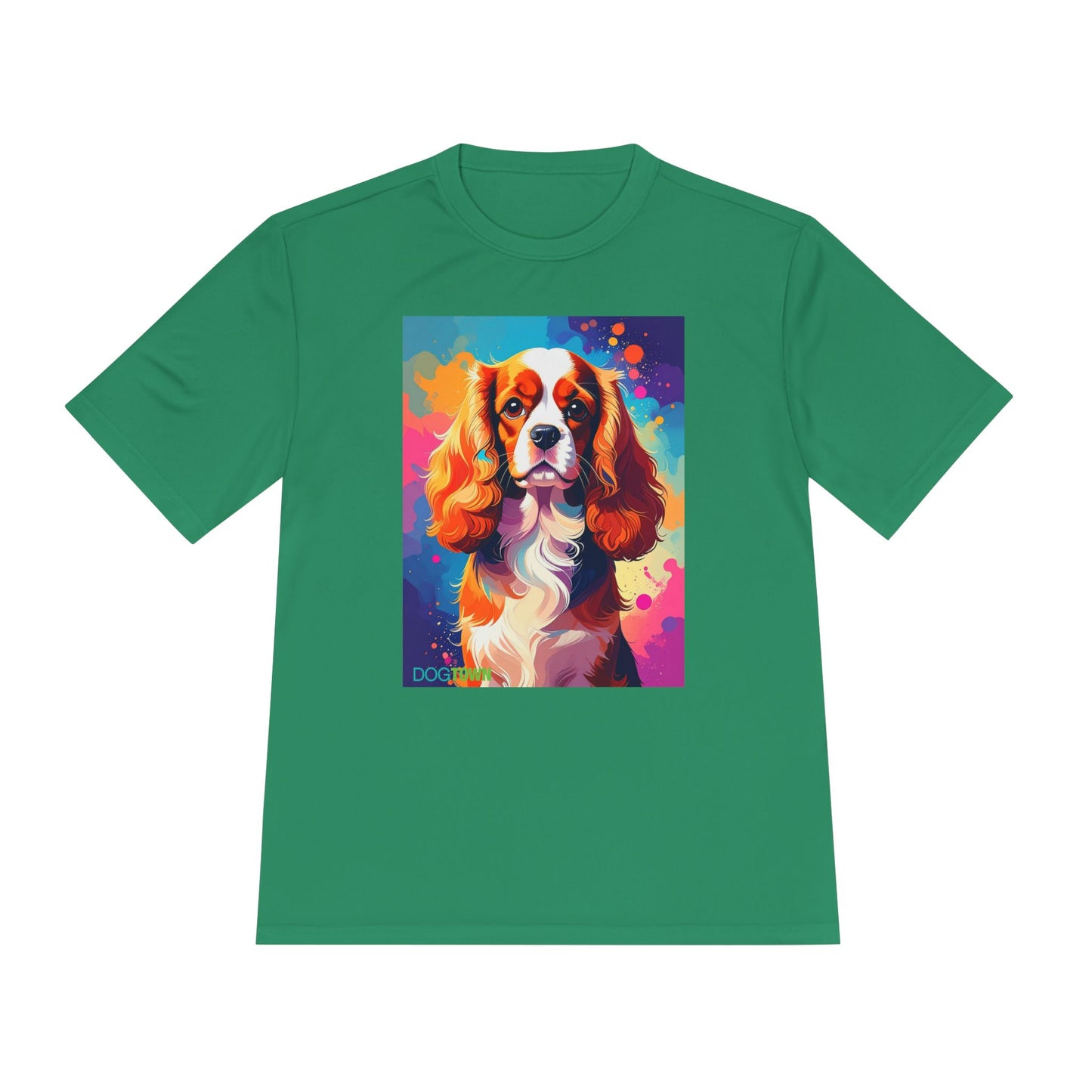 Pup Art Canvas Unisex Moisture Wicking Tee (Cavalier King Charles Spaniel)