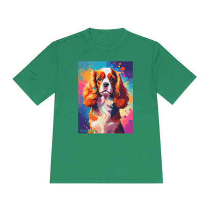 Pup Art Canvas Unisex Moisture Wicking Tee (Cavalier King Charles Spaniel)