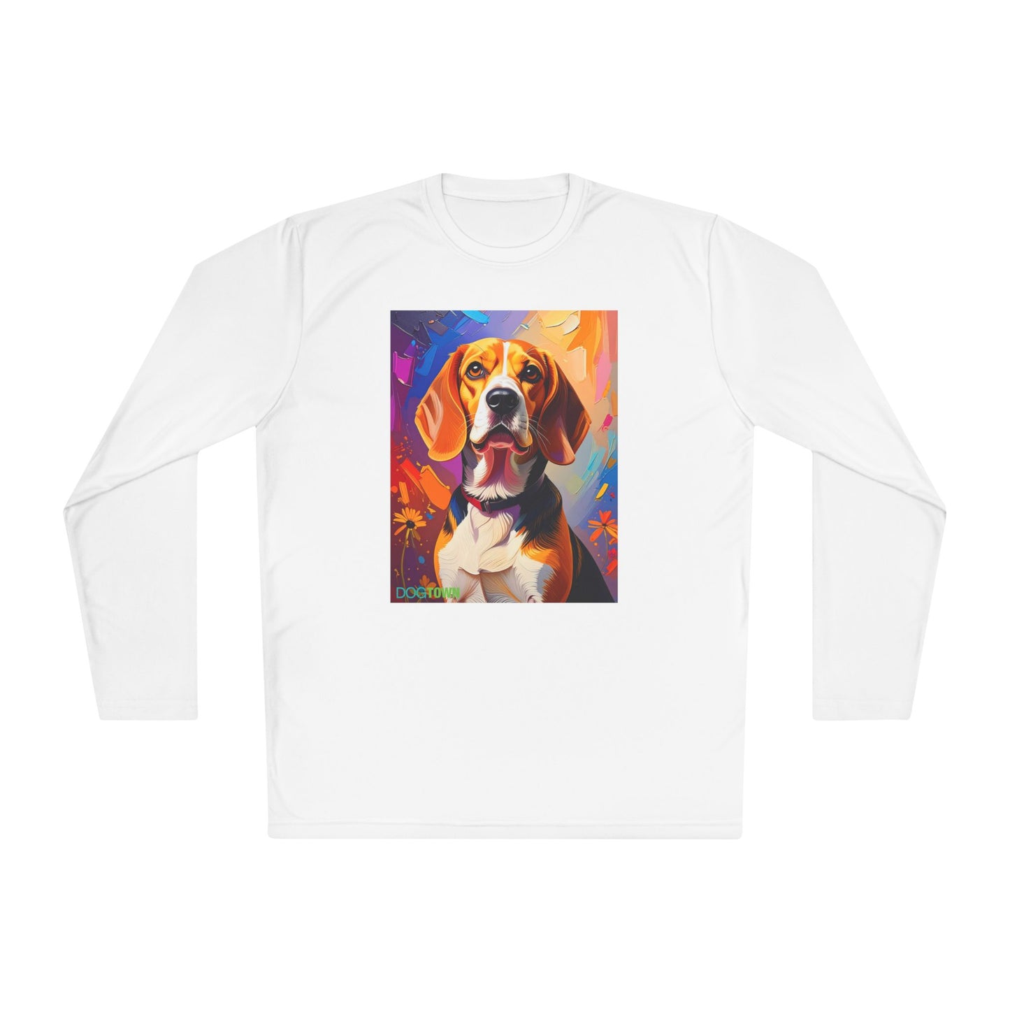 Pup Art Canvas Sport Long Sleeve Tee (Beagle)