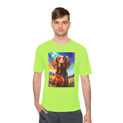 Pup Art Canvas Unisex Moisture Wicking Tee (Irish Setter)