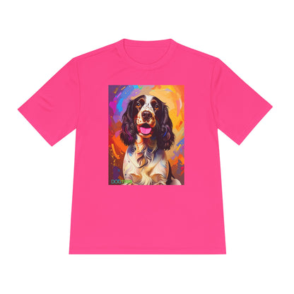 Pup Art Canvas Unisex Moisture Wicking Tee (English Springer Spaniel - 3)