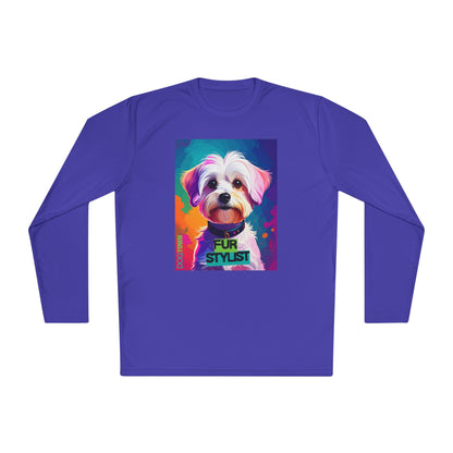 Dogtown Fur Stylist Groomer Shirt (Colorful with Maltese)