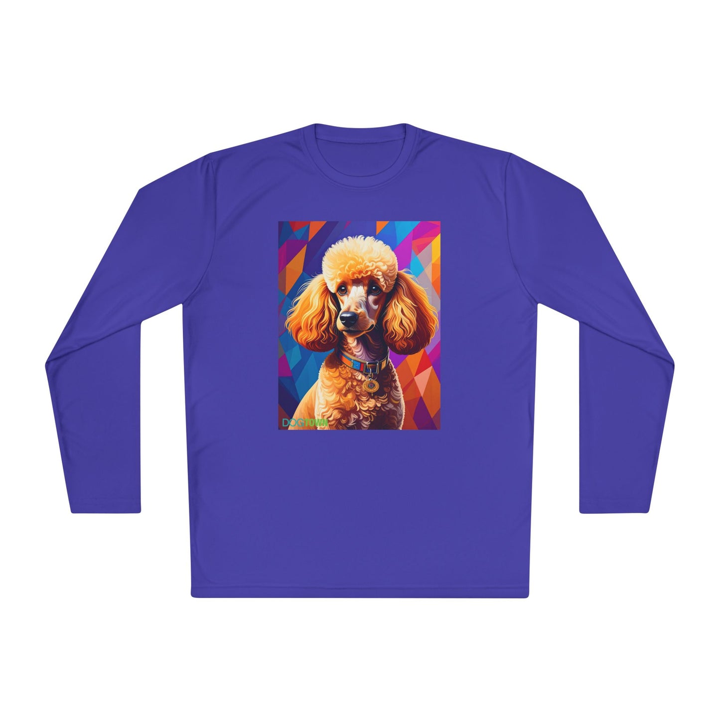 Pup Art Canvas Sport Long Sleeve Tee (Mini Poodle)