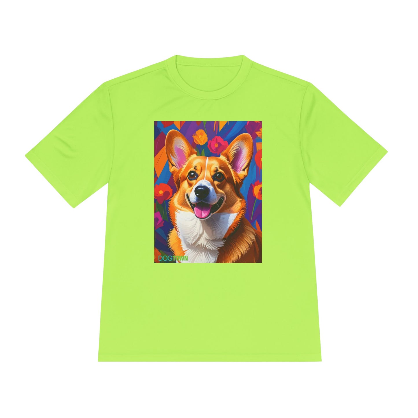 Pup Art Canvas Unisex Moisture Wicking Tee (Corgi)
