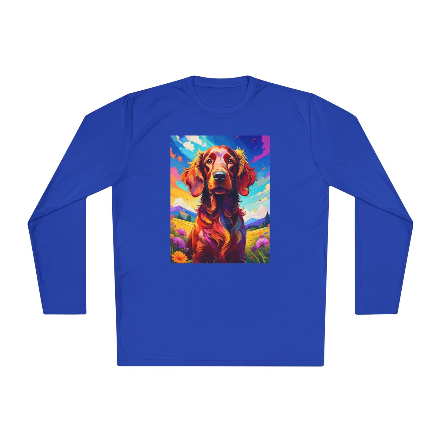 Pup Art Canvas Sport Long Sleeve Tee (Irish Setter)