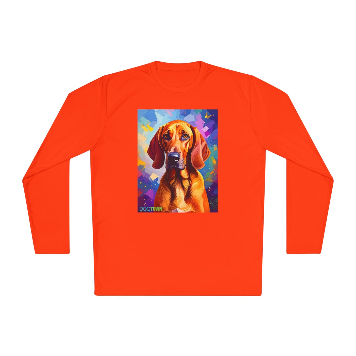 Pup Art Canvas Sport Long Sleeve Tee (Redbone Coonhound)