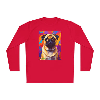 Pup Art Canvas Sport Long Sleeve Tee (Pug)