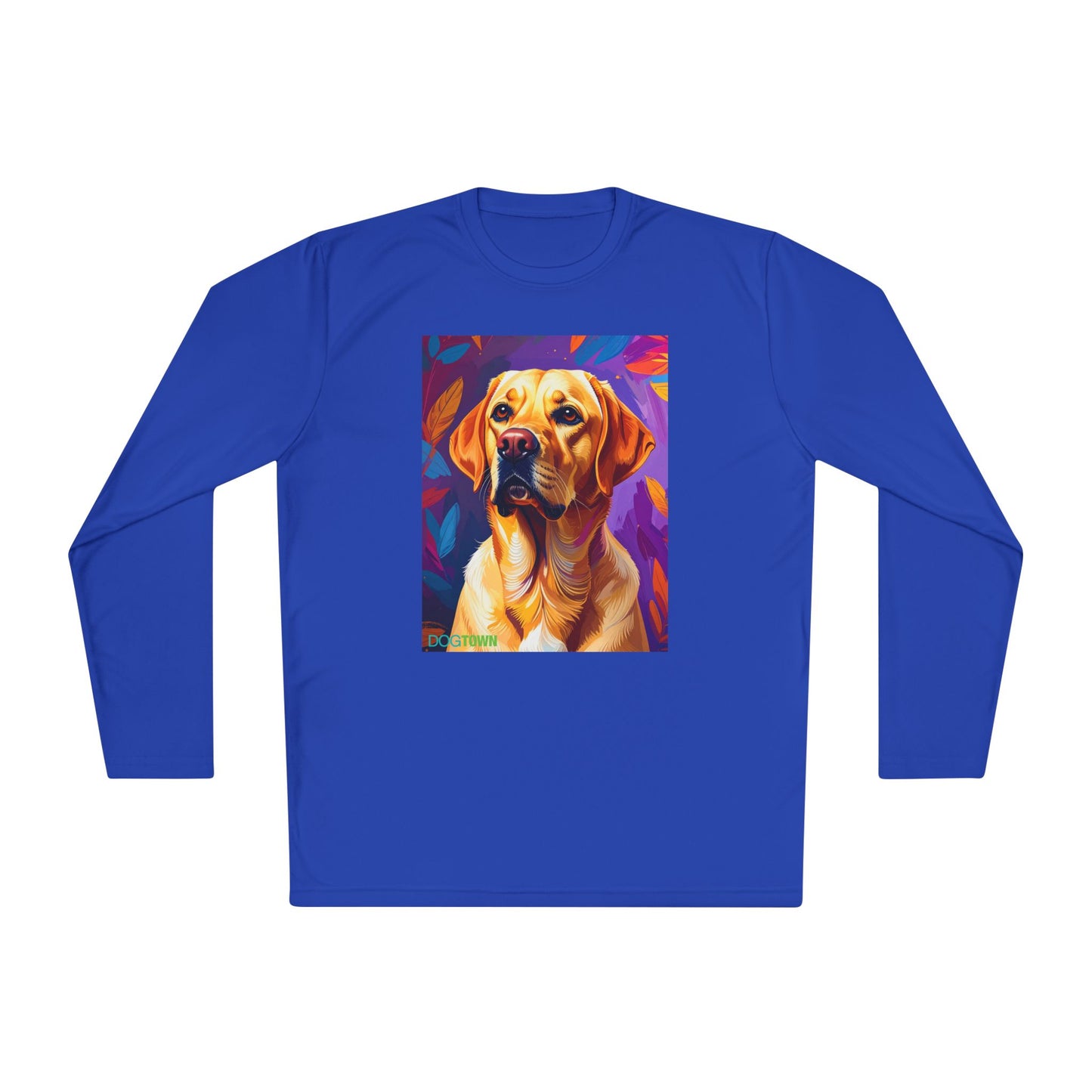 Pup Art Canvas Sport Long Sleeve Tee (Yellow Lab)